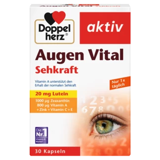 Abbildung der Produktverpackung Doppelherz aktiv Augen Vital Sehkraft Frontansicht